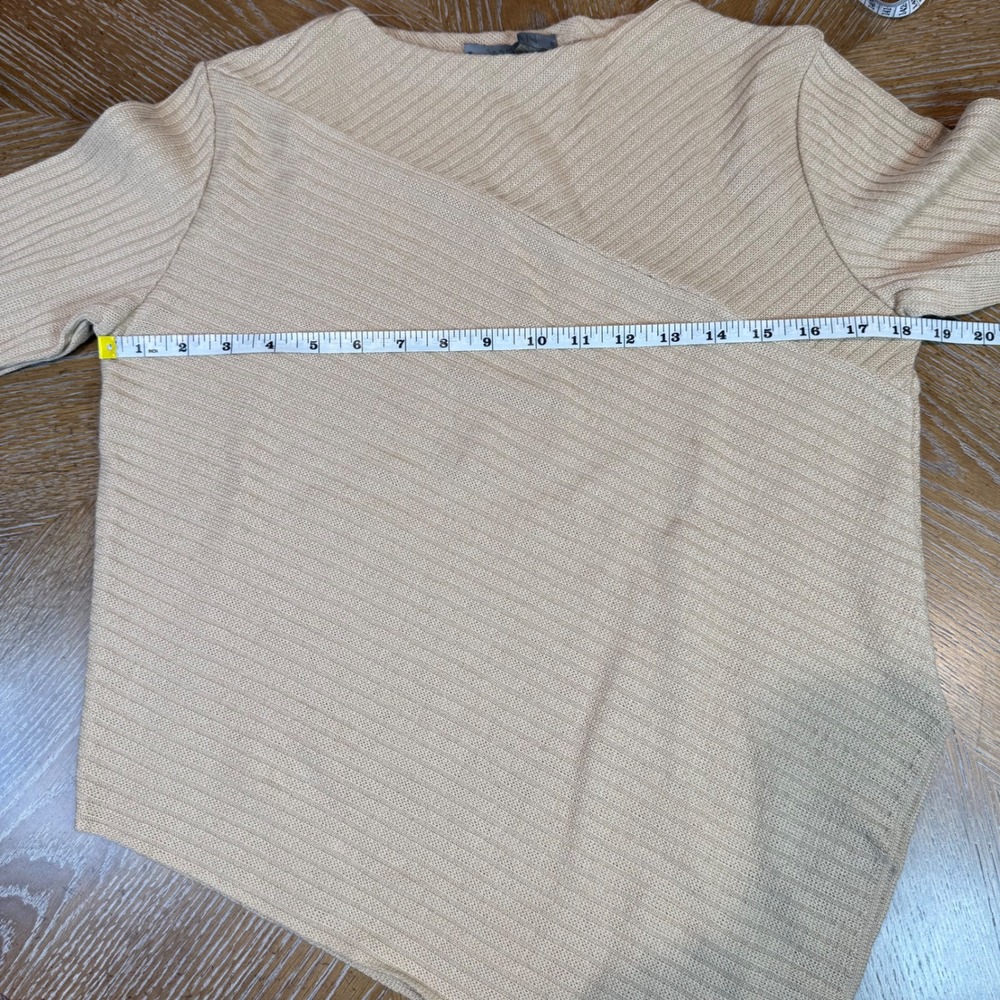 Annarita N Asymmetrical Sweater Merino Wool Cream‎ Size Small - Picture 6 of 7